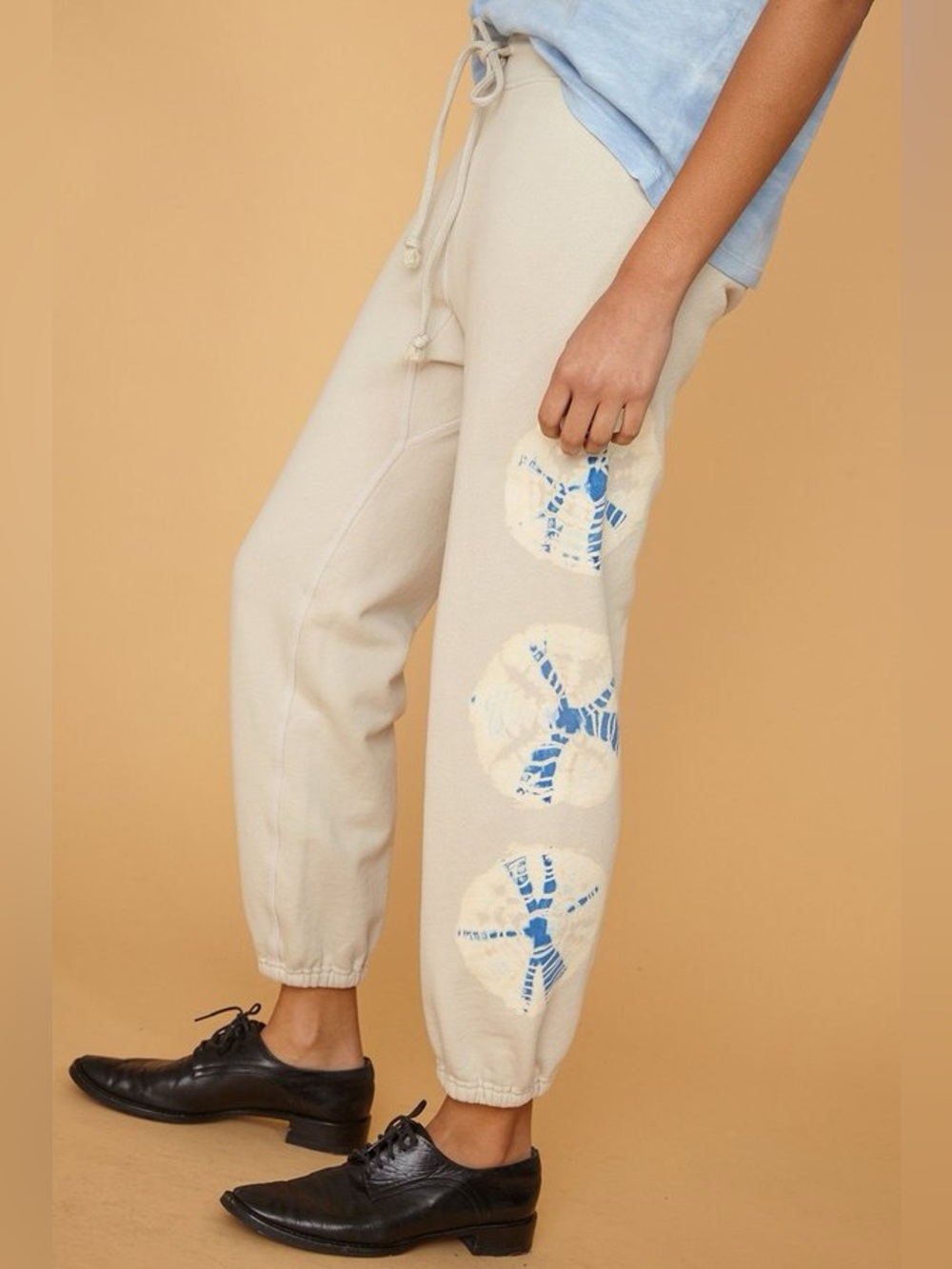 Raquel Allegra topanga sweatpant tie dye Saturn white 1 boho USA - Picture 11 of 16